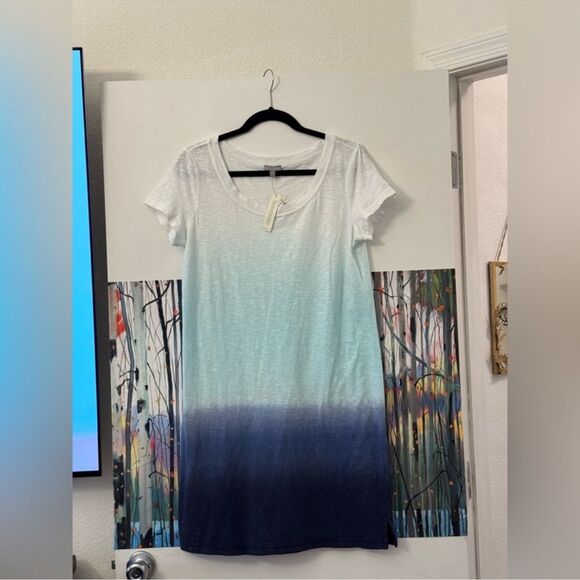 Talbots super soft slub short sleeve dress -Dip Dye - Picture 1 of 7